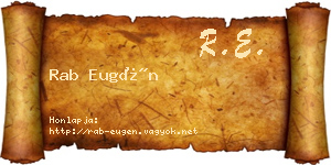 Rab Eugén névjegykártya